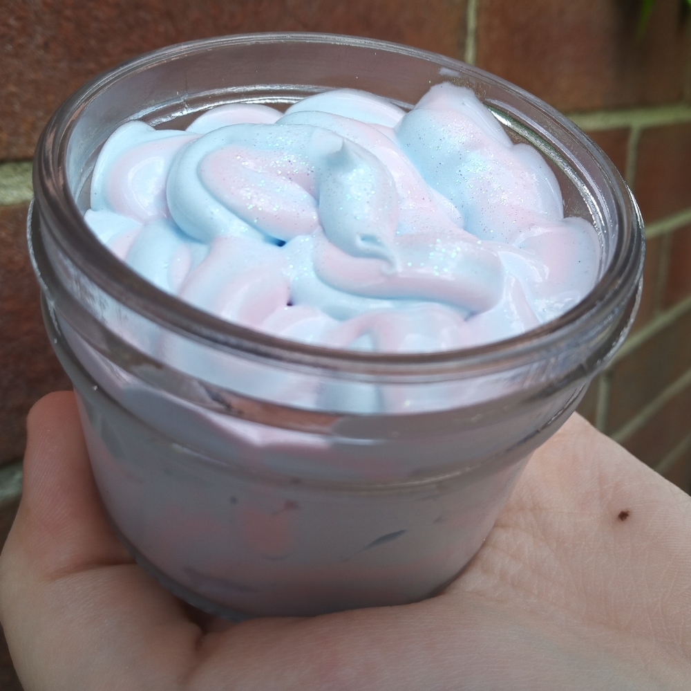 Cotton candy whipped soap